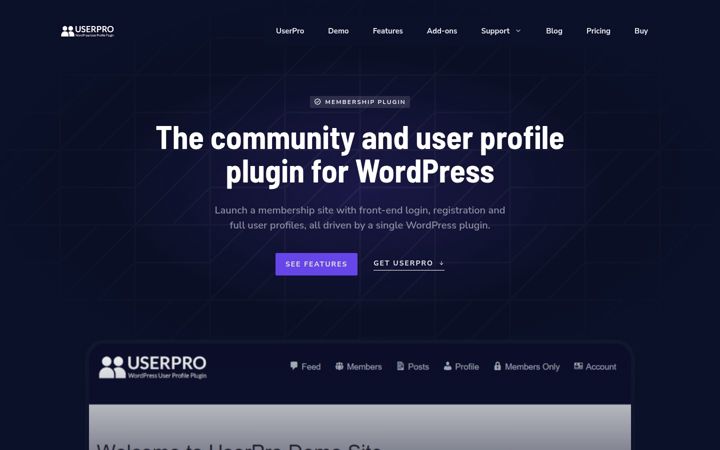 Posnetek zaslona userproplugin.com