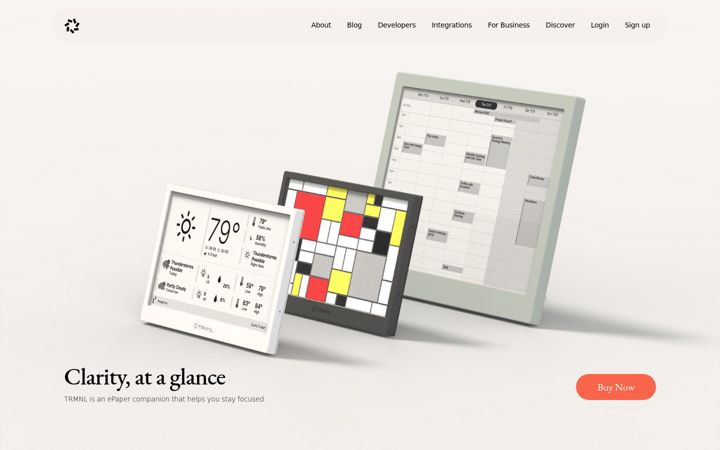 Screenshot of usetrmnl.com