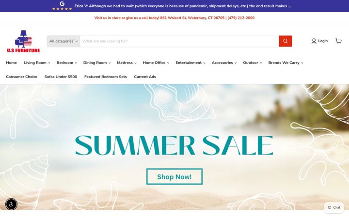 Screenshot of usfurnitureandmattress.com