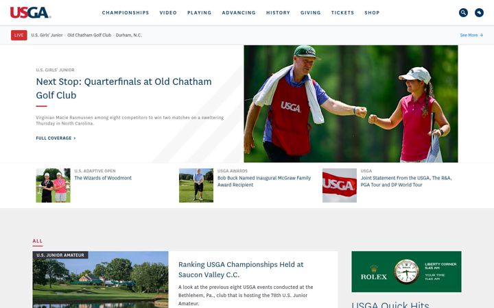 Skjermbilde av usga.org