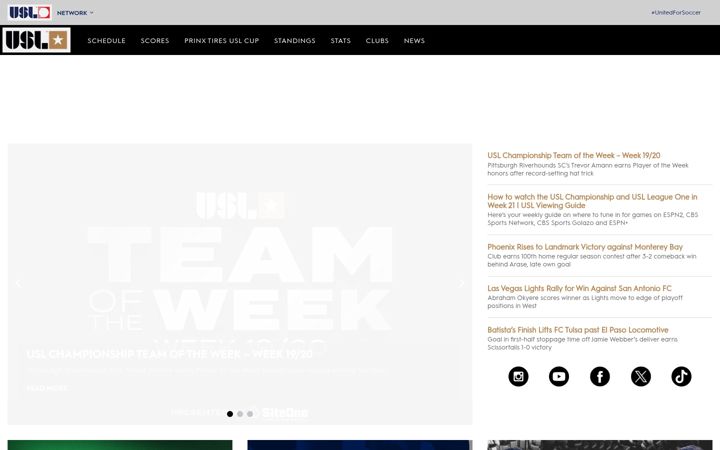 Screenshot of uslchampionship.com