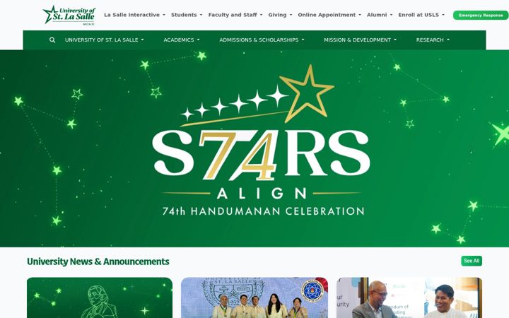 Screenshot of usls.edu.ph
