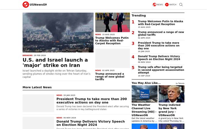 Screenshot of usnewson.com