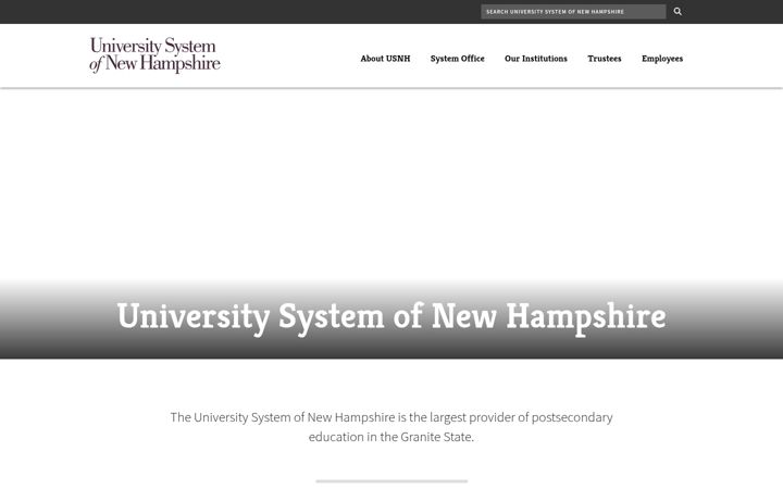 Screenshot of usnh.edu