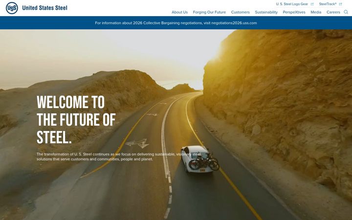 Screenshot of ussteel.com