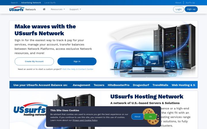 Screenshot of ussurfs.net