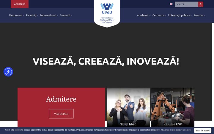 Screenshot of usv.ro