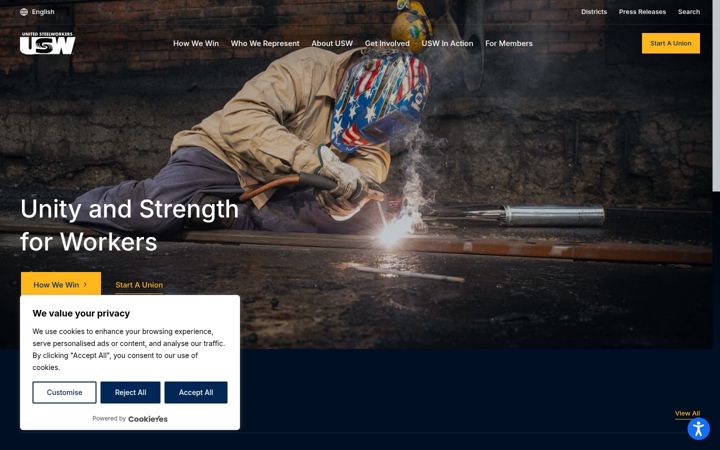 Screenshot of usw.org