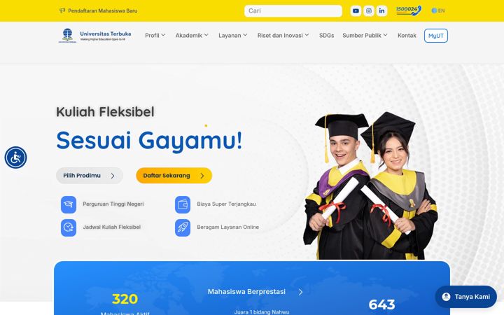 Zrzut ekranu ut.ac.id