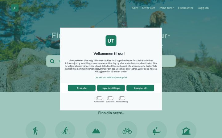 Screenshot of ut.no
