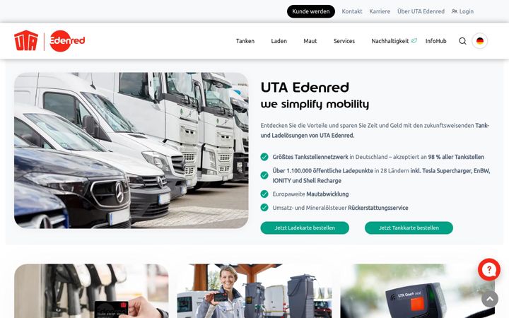 Screenshot of uta.com