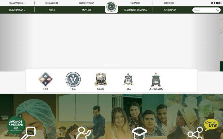 Screenshot of utb.edu.ec