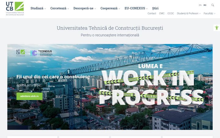Screenshot of utcb.ro