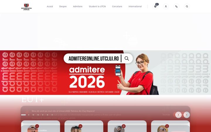 Screenshot ta' utcluj.ro