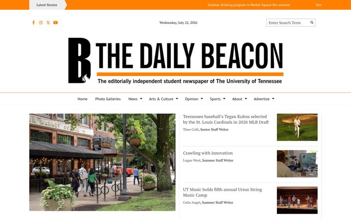 Captura de pantalla de utdailybeacon.com