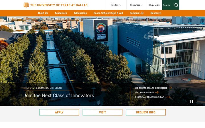 Screenshot di utdallas.edu