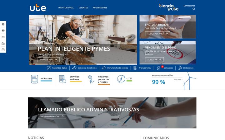 Screenshot of ute.com.uy