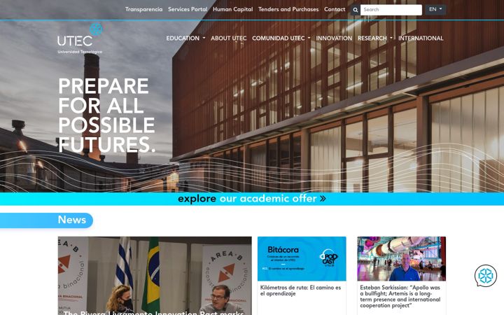 Screenshot of utec.edu.uy