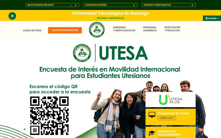 Screenshot of utesa.edu