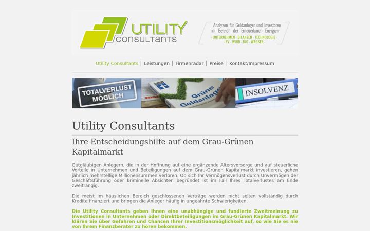 Screenshot of utility-consultant.de