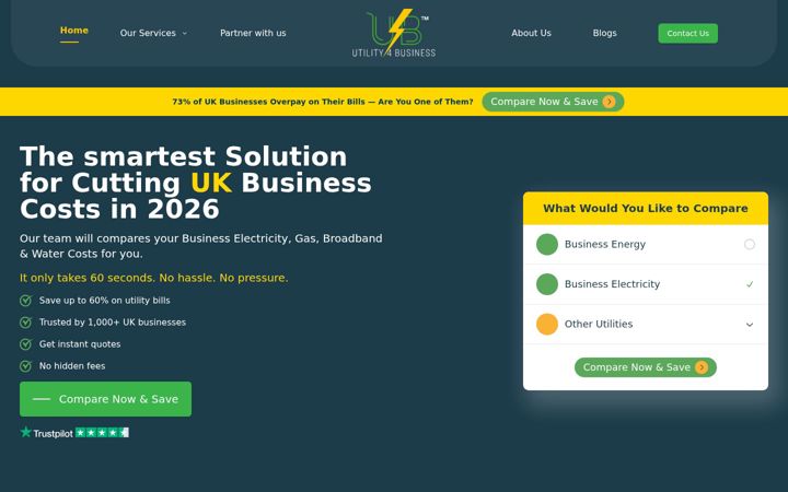 Screenshot di utility4business.com