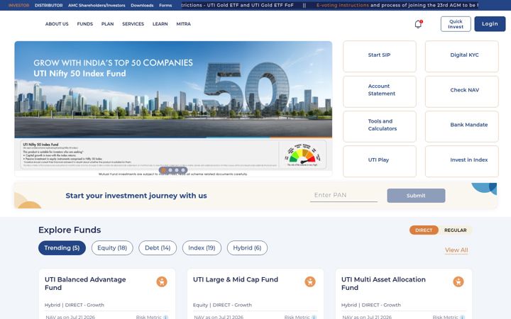Screenshot of utimf.com