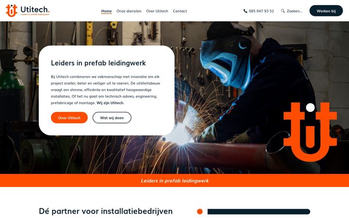 Skærmbillede af utitech.nl