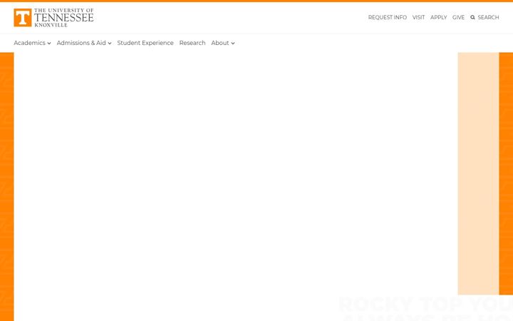 Screenshot ta' utk.edu
