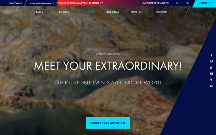 Screenshot of utmb.world