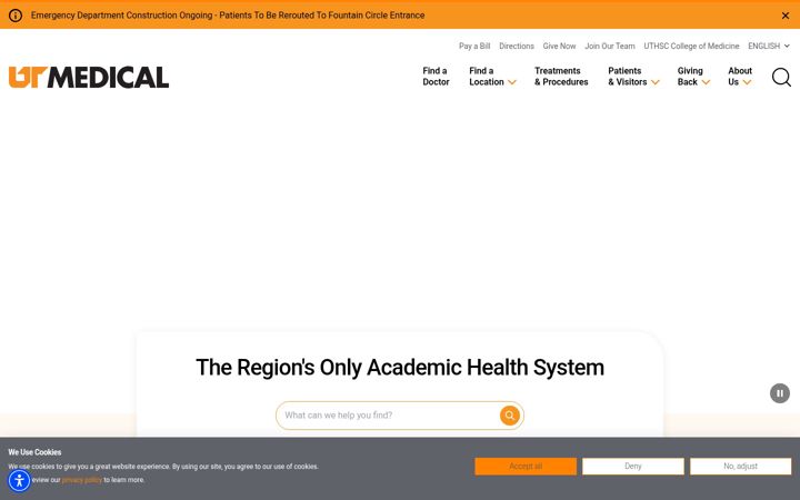 Screenshot of utmedical.org