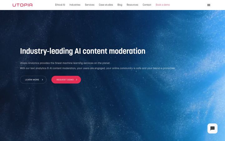 Screenshot of utopiaanalytics.com