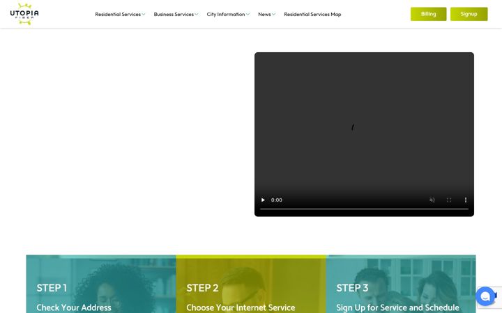 Screenshot of utopiafiber.com