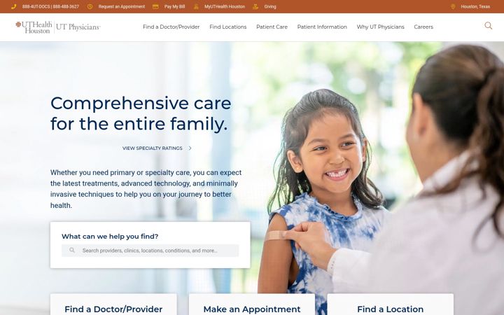 Screenshot of utphysicians.com
