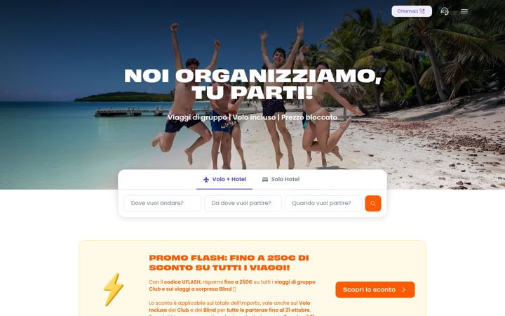 Captură de ecran a utravel.it