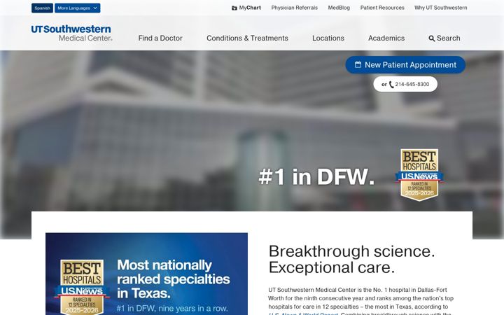 Screenshot of utswmed.org