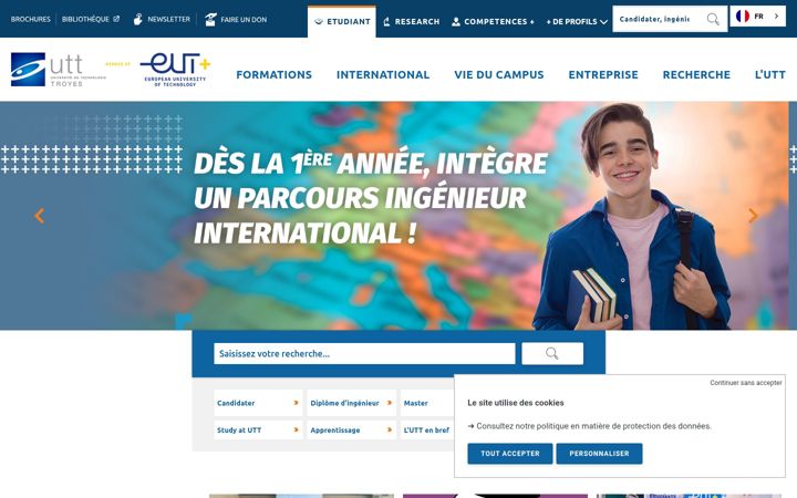 Screenshot di utt.fr