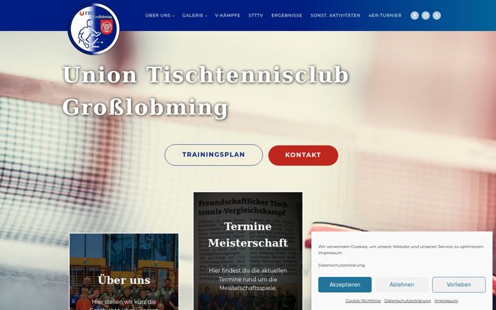 Screenshot of uttc-grosslobming.at