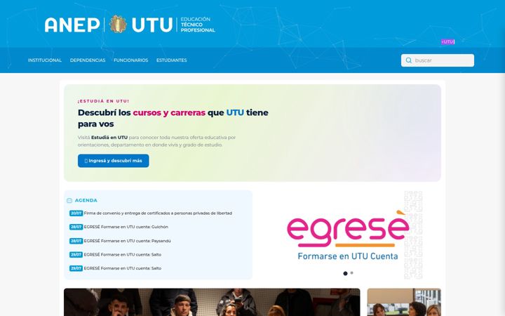 Screenshot of utu.edu.uy