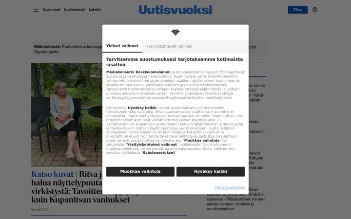 Screenshot of uutisvuoksi.fi