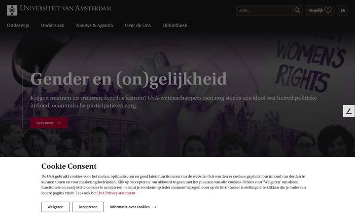 Screenshot stránky uva.nl