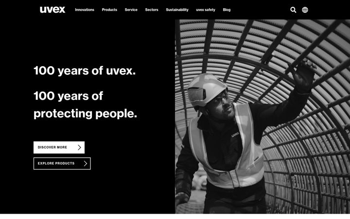 Screenshot of uvex-safety.com