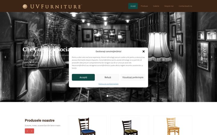 Captura de pantalla de uvfurniture.ro