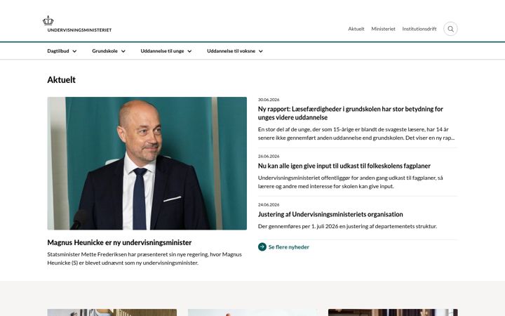 Screenshot of uvm.dk