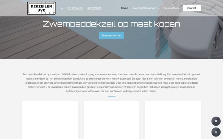 Screenshot di uvodekzeilen.be