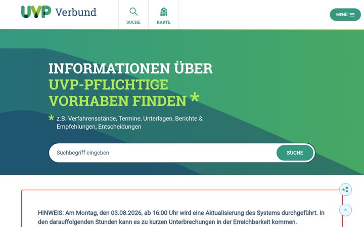 Screenshot of uvp-verbund.de