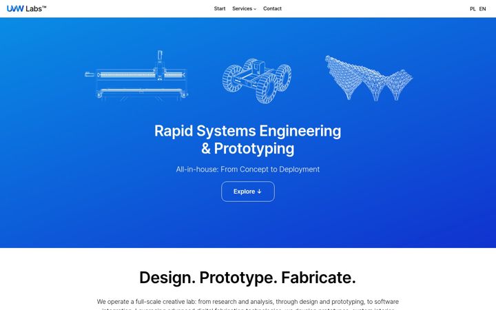 Ekraanipilt saidist uvwlabs.com