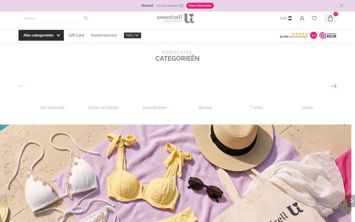 Screenshot of uwantisell.nl
