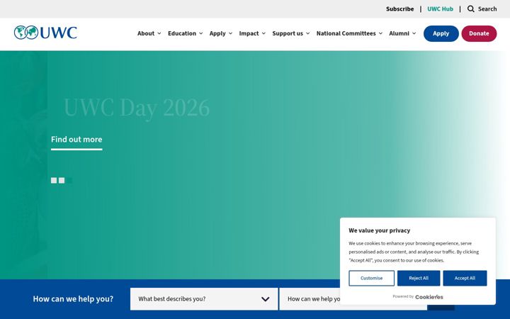 Screenshot of uwc.org