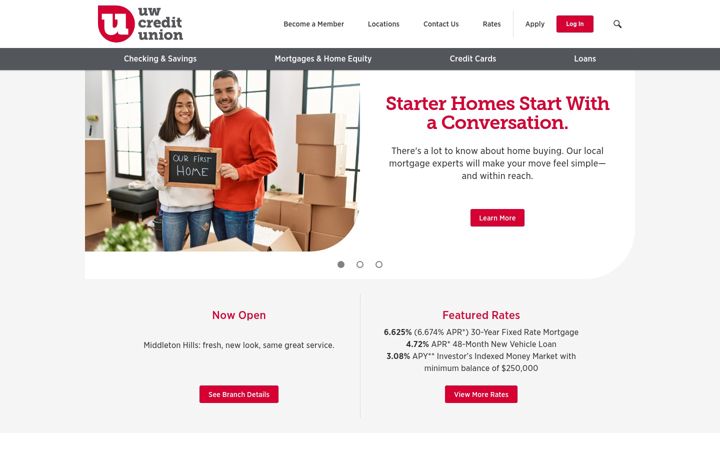Screenshot of uwcu.org