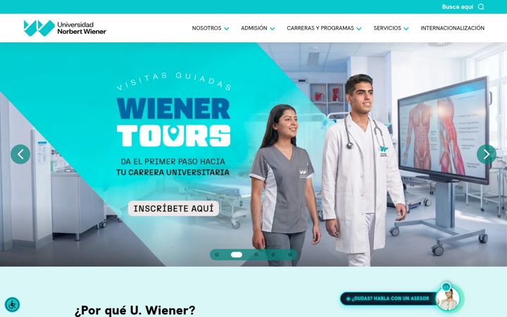 Screenshot of uwiener.edu.pe